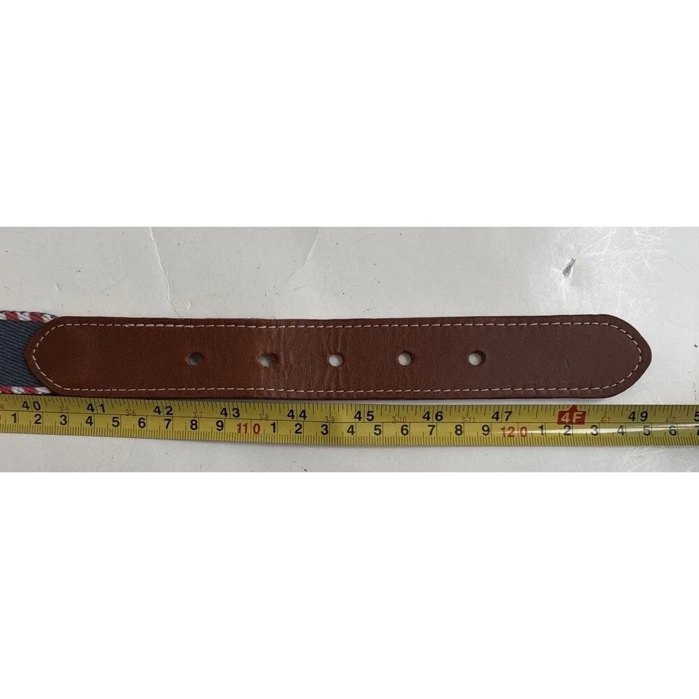 Mens Reversible Fox Head/Audi Devon 1.25” Wide Web & Leather Belt Size 44